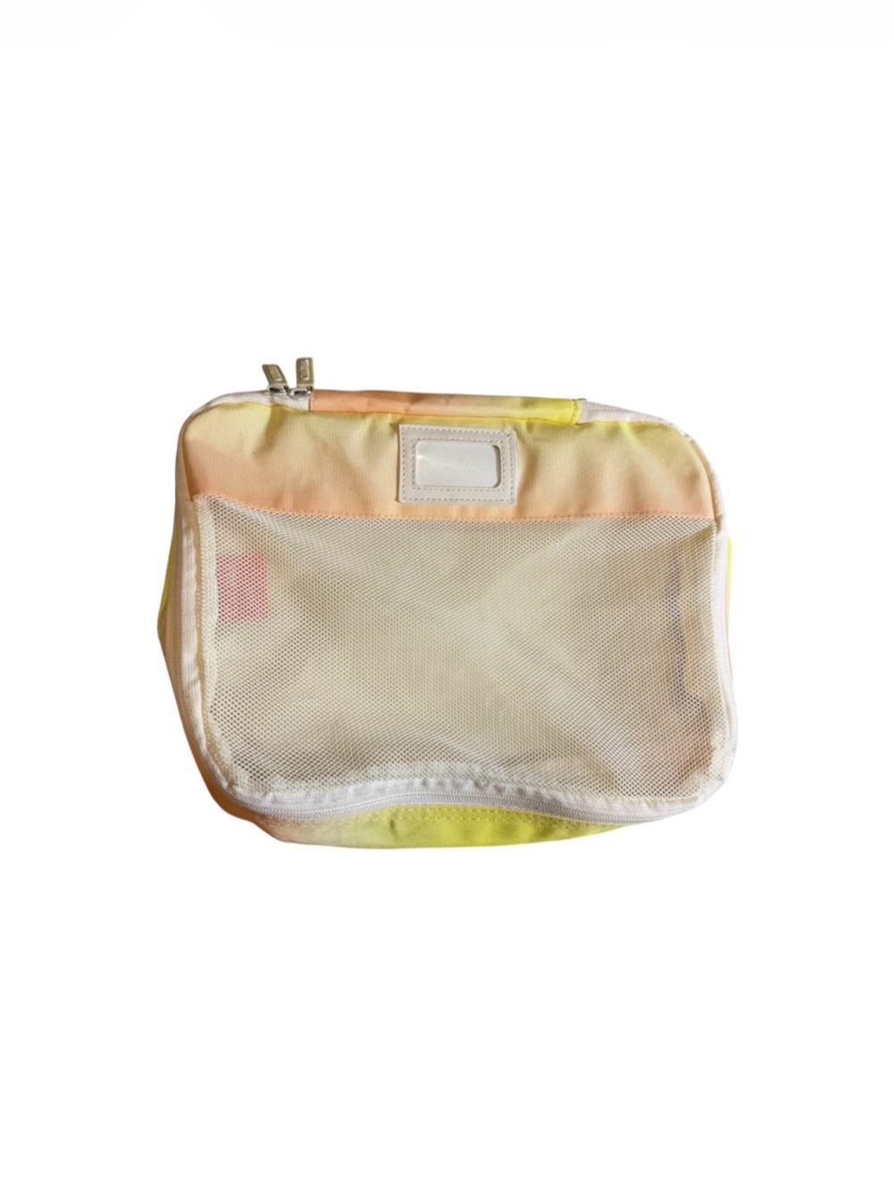 Yellow and Peach Gradient Mesh Travel Bag